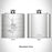 Rendered View of Eureka Illinois Map Engraving on 6oz Stainless Steel Flask