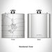 Rendered View of Eureka Illinois Map Engraving on 6oz Stainless Steel Flask