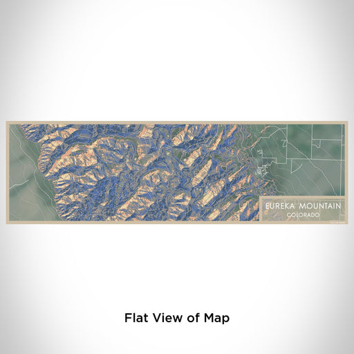 Flat View of Map Custom Eureka Mountain Colorado Map Enamel Mug in Afternoon