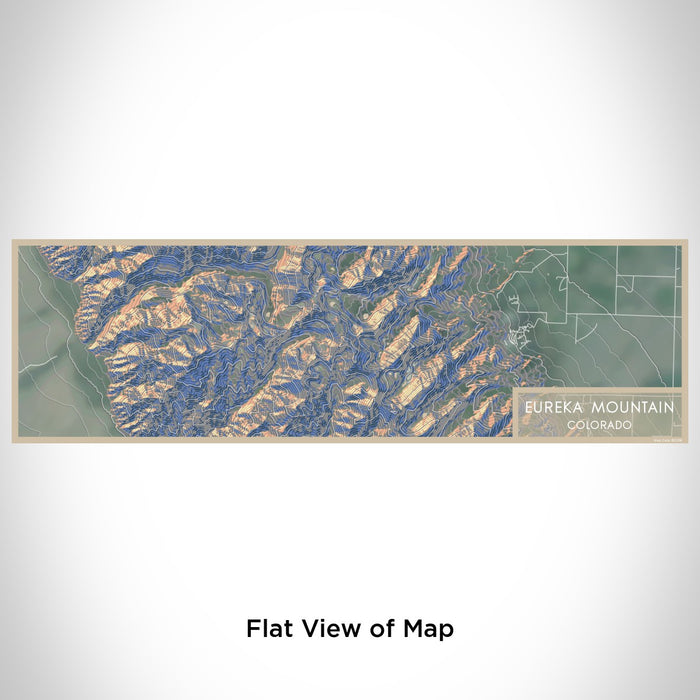 Flat View of Map Custom Eureka Mountain Colorado Map Enamel Mug in Afternoon