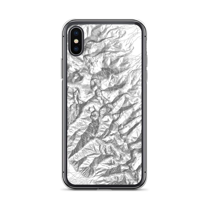 Custom iPhone X/XS Eureka Mountain Colorado Map Phone Case in Classic