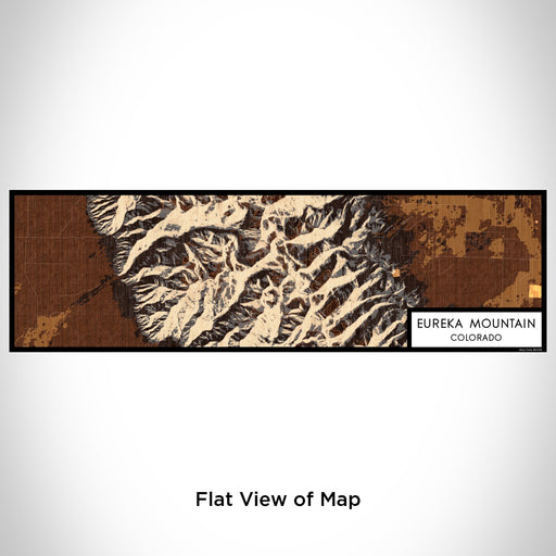 Flat View of Map Custom Eureka Mountain Colorado Map Enamel Mug in Ember