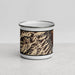 Front View Custom Eureka Mountain Colorado Map Enamel Mug in Ember
