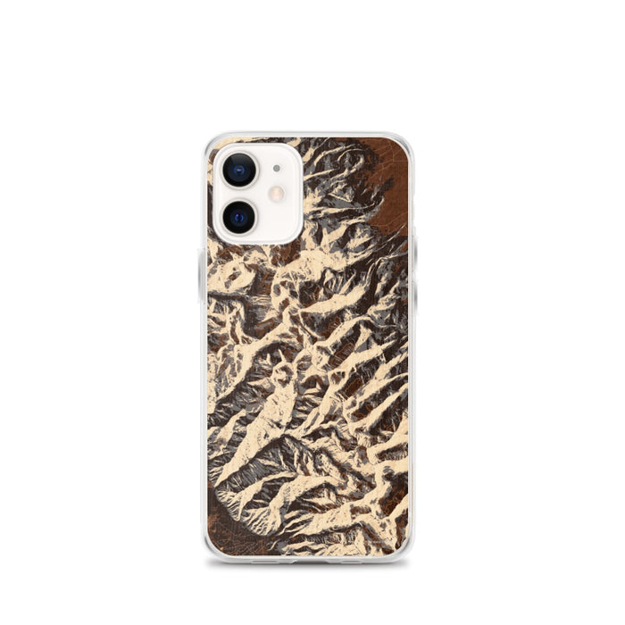 Custom iPhone 12 mini Eureka Mountain Colorado Map Phone Case in Ember