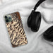Custom Eureka Mountain Colorado Map Phone Case in Ember on Table with Black Headphones