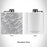 Rendered View of Eureka Mountain Colorado Map Engraving on 6oz Stainless Steel Flask in White