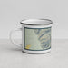 Left View Custom Eureka Mountain Colorado Map Enamel Mug in Woodblock