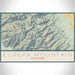 Eureka Mountain Colorado Map Print Landscape Orientation in Woodblock Style With Shaded Background