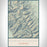 Eureka Mountain Colorado Map Print Portrait Orientation in Woodblock Style With Shaded Background