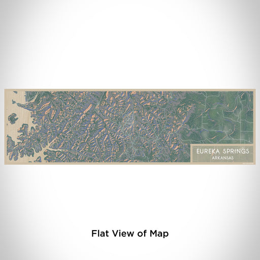 Flat View of Map Custom Eureka Springs Arkansas Map Enamel Mug in Afternoon