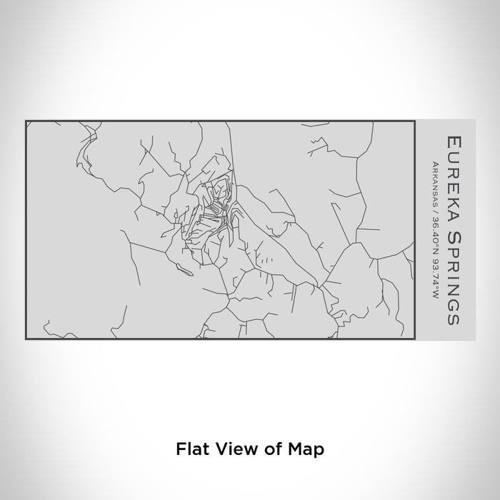 Rendered View of Eureka Springs Arkansas Map Engraving on 17oz Stainless Steel Insulated Cola Bottle