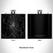 Rendered View of Eureka Springs Arkansas Map Engraving on 6oz Stainless Steel Flask in Black