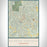 Eureka Springs Arkansas Map Print Portrait Orientation in Woodblock Style With Shaded Background
