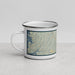 Left View Custom Eureka Springs Arkansas Map Enamel Mug in Woodblock