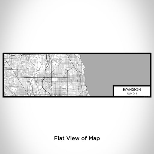Flat View of Map Custom Evanston Illinois Map Enamel Mug in Classic