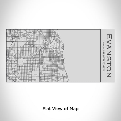 Rendered View of Evanston Illinois Map Engraving on 17oz Stainless Steel Insulated Cola Bottle
