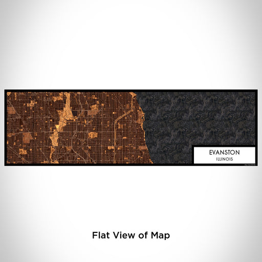 Flat View of Map Custom Evanston Illinois Map Enamel Mug in Ember