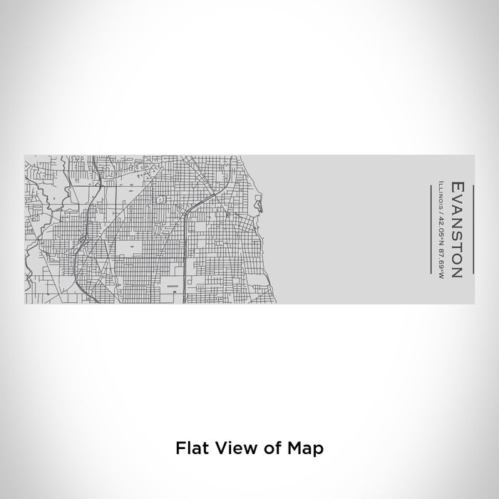 Rendered View of Evanston Illinois Map Engraving on 10oz Stainless Steel Insulated Cup with Sipping Lid