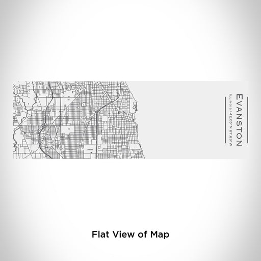 Rendered View of Evanston Illinois Map Engraving on 10oz Stainless Steel Insulated Cup with Sliding Lid in White