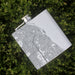 Evanston Illinois Custom Engraved City Map Inscription Coordinates on 6oz Stainless Steel Flask in White