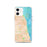Custom Evanston Illinois Map iPhone 12 Phone Case in Watercolor