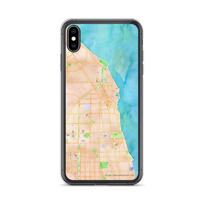 Custom Evanston Illinois Map Phone Case in Watercolor
