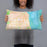 Person holding 20x12 Custom Evanston Illinois Map Throw Pillow in Watercolor