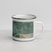 Right View Custom Evansville Indiana Map Enamel Mug in Afternoon