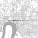 Evansville Indiana Map Print in Classic Style Zoomed In Close Up Showing Details
