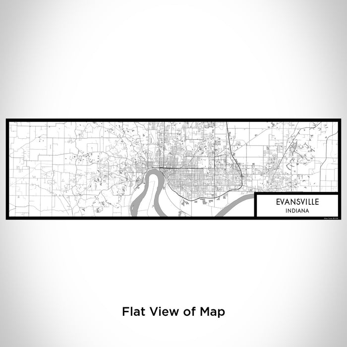 Flat View of Map Custom Evansville Indiana Map Enamel Mug in Classic