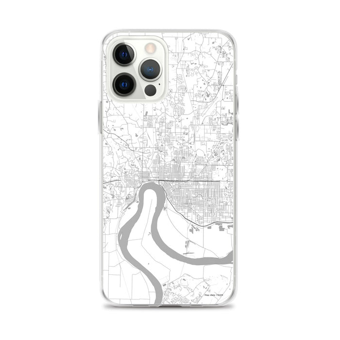 Custom Evansville Indiana Map iPhone 12 Pro Max Phone Case in Classic