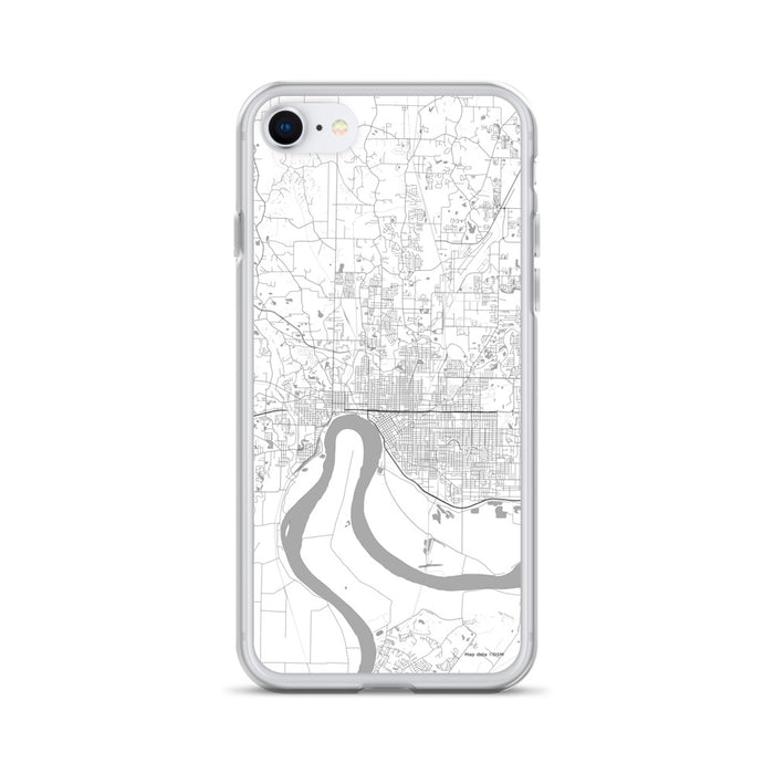 Custom Evansville Indiana Map iPhone SE Phone Case in Classic