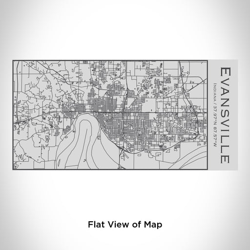 Rendered View of Evansville Indiana Map Engraving on 17oz Stainless Steel Insulated Cola Bottle