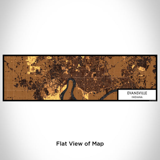Flat View of Map Custom Evansville Indiana Map Enamel Mug in Ember
