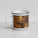 Left View Custom Evansville Indiana Map Enamel Mug in Ember