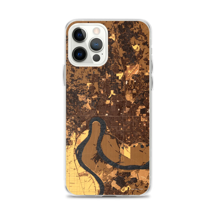 Custom Evansville Indiana Map iPhone 12 Pro Max Phone Case in Ember