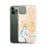 Custom Evansville Indiana Map Phone Case in Watercolor on Table with Laptop and Plant