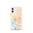 Custom Evansville Indiana Map iPhone 12 mini Phone Case in Watercolor