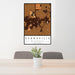 24x36 Evansville Wisconsin Map Print Portrait Orientation in Ember Style Behind 2 Chairs Table and Potted Plant