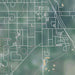 Evansville Wisconsin Map Print in Afternoon Style Zoomed In Close Up Showing Details