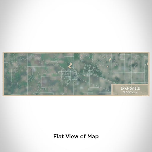 Flat View of Map Custom Evansville Wisconsin Map Enamel Mug in Afternoon