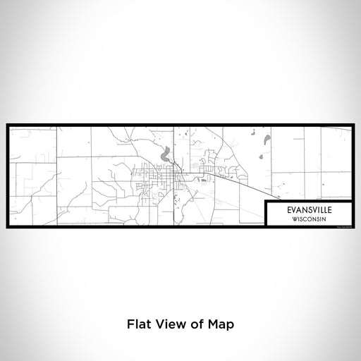 Flat View of Map Custom Evansville Wisconsin Map Enamel Mug in Classic