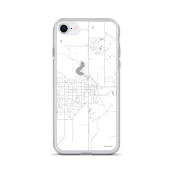 Custom iPhone SE Evansville Wisconsin Map Phone Case in Classic