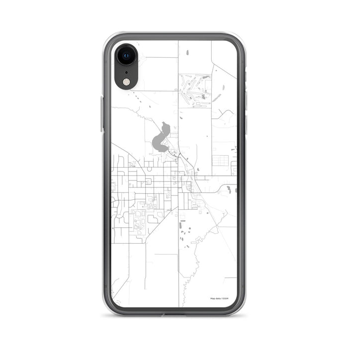 Custom iPhone XR Evansville Wisconsin Map Phone Case in Classic