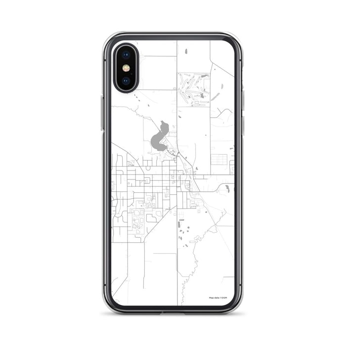 Custom iPhone X/XS Evansville Wisconsin Map Phone Case in Classic