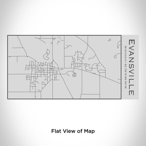 Rendered View of Evansville Wisconsin Map Engraving on 17oz Stainless Steel Insulated Cola Bottle