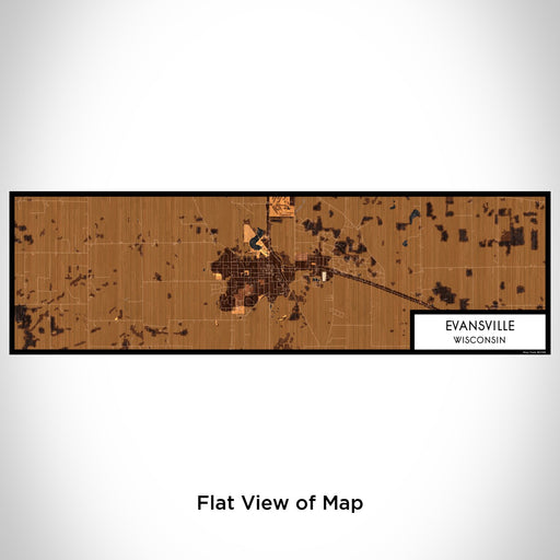 Flat View of Map Custom Evansville Wisconsin Map Enamel Mug in Ember