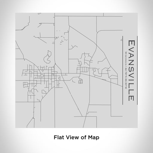 Rendered View of Evansville Wisconsin Map Engraving on 17oz Stainless Steel Insulated Tumbler