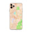 Custom iPhone 11 Pro Max Evansville Wisconsin Map Phone Case in Watercolor