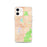 Custom iPhone 12 Evansville Wisconsin Map Phone Case in Watercolor
